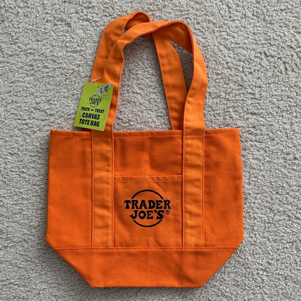 Trader Joe's Orange Canvas Tote Bag